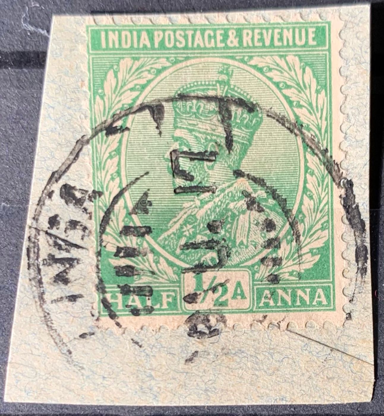 India 1911 KGV 1/2a Used Abroad in LINGA Fine Cancelled