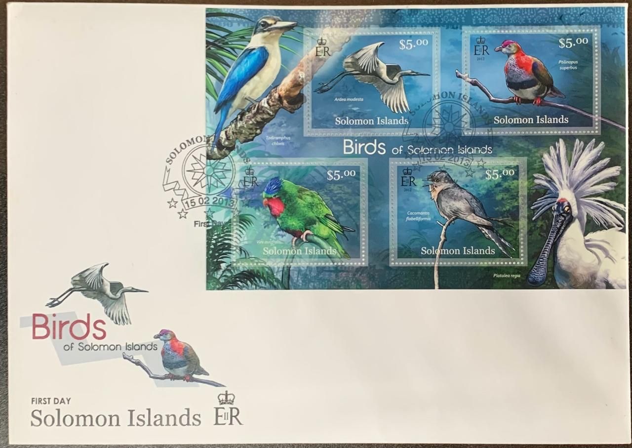 Solomon Island 2012 Birds First Day Cover FDC