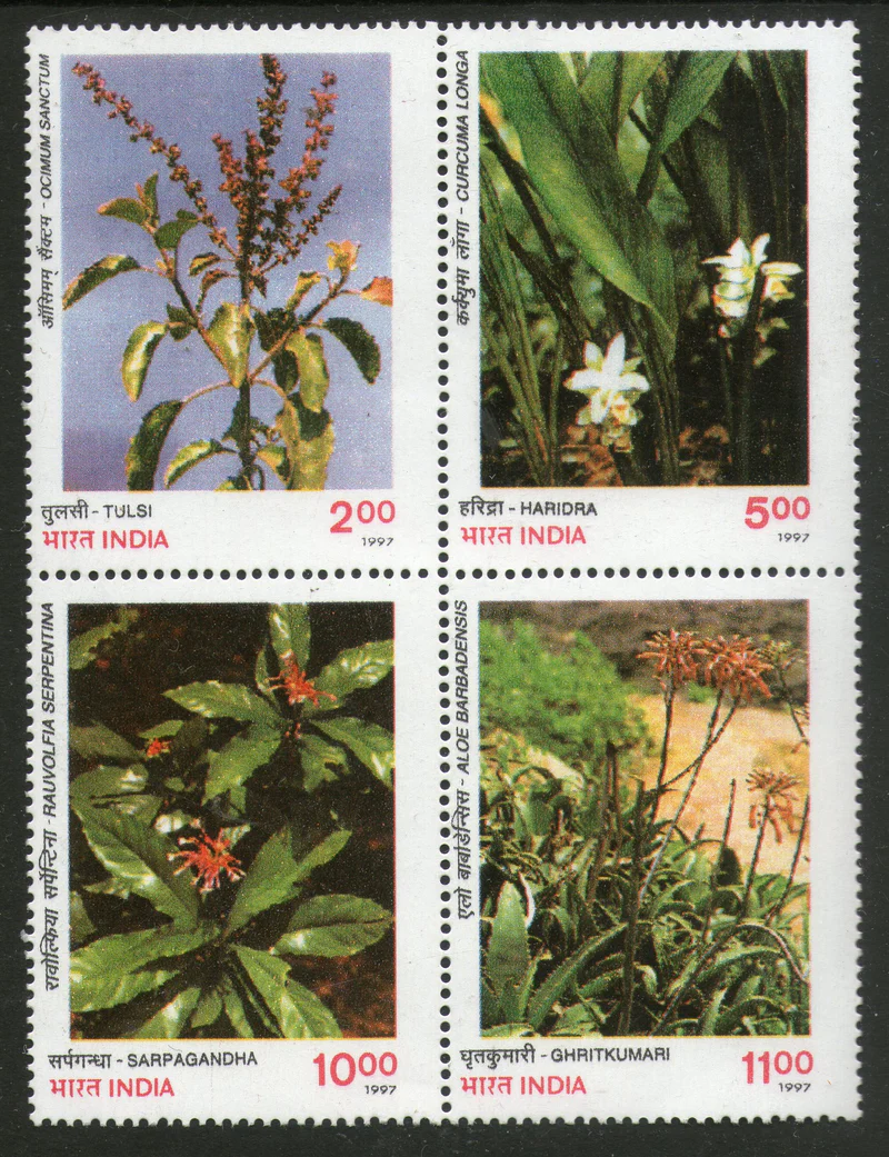 India 1997 Indian Medicinal Plants Setenant MNH