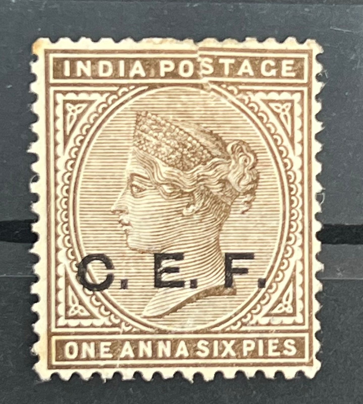 India 1900 QV C.E.F SGC10c 1a6p SEPIA UNISSUED Stamp Mint Rare SG Cat Val £500