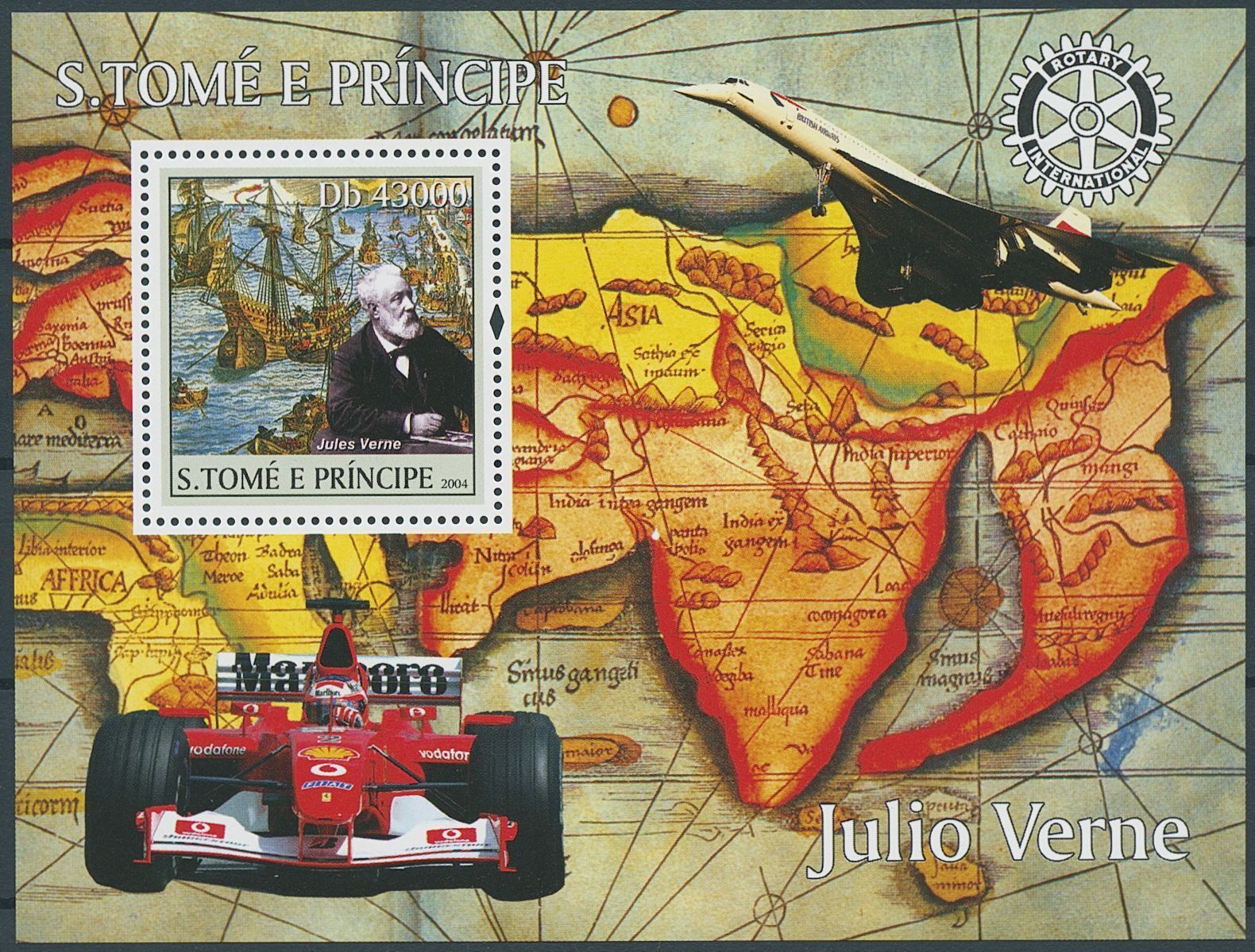 Sao Tome 2004 Jules Verne M/S MNH