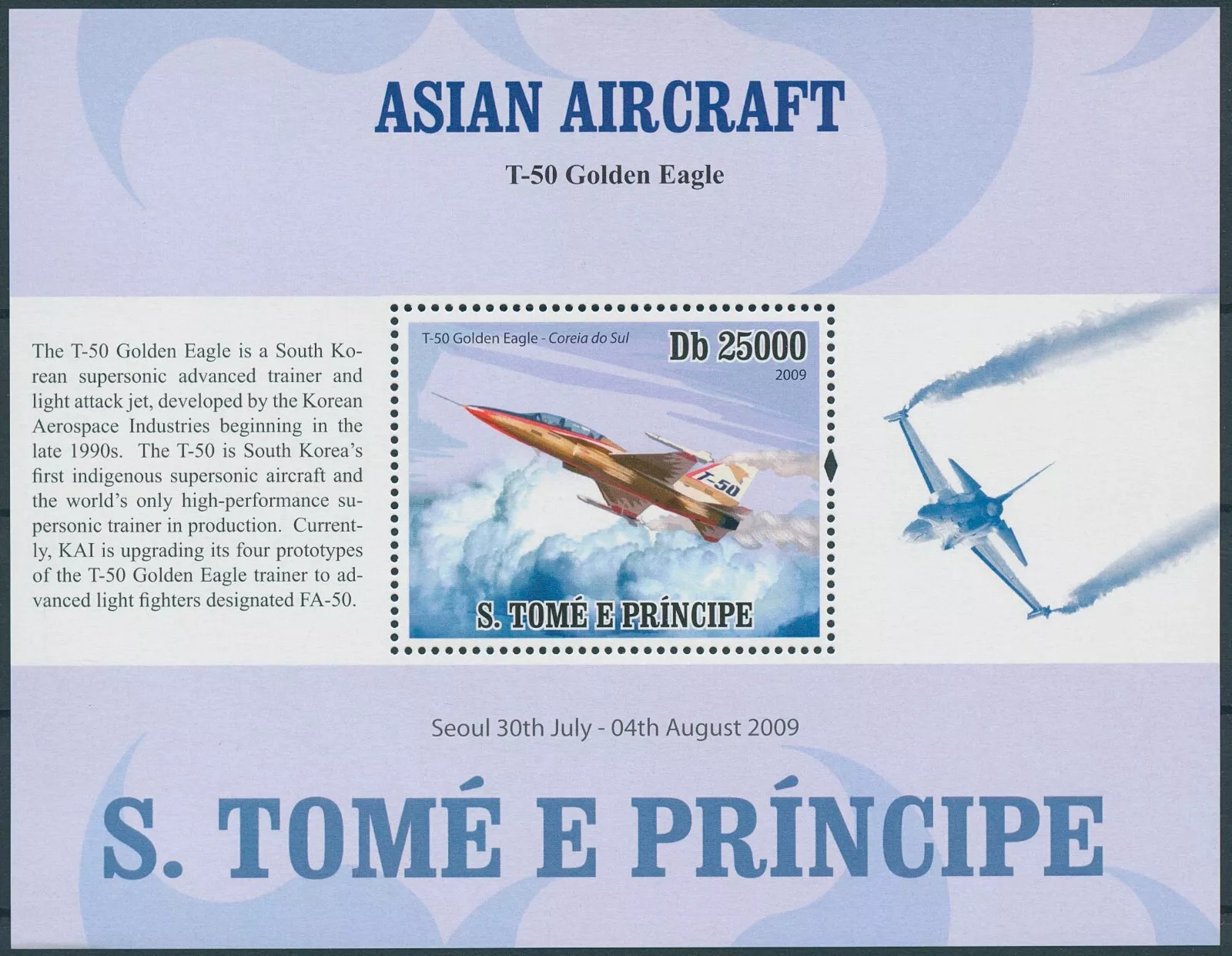 Sao Tome 2009 Aviation Stamps Asian Aircraft M/S MNH
