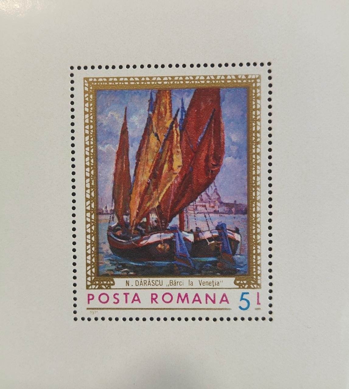 Romana Ship N.Darascu Barci La Venetia M/S MNH