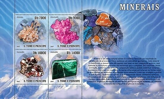 Sao Tome 2007 Minerals M/S MNH