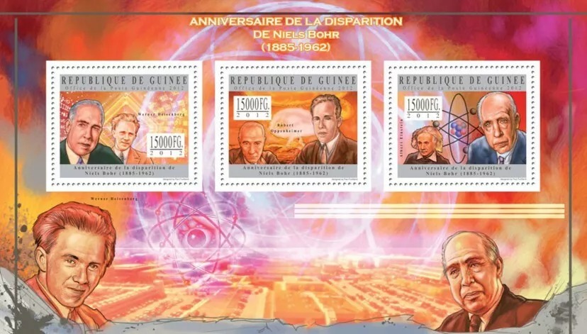 Guinee 2012 Niels Bohr M/S MNH