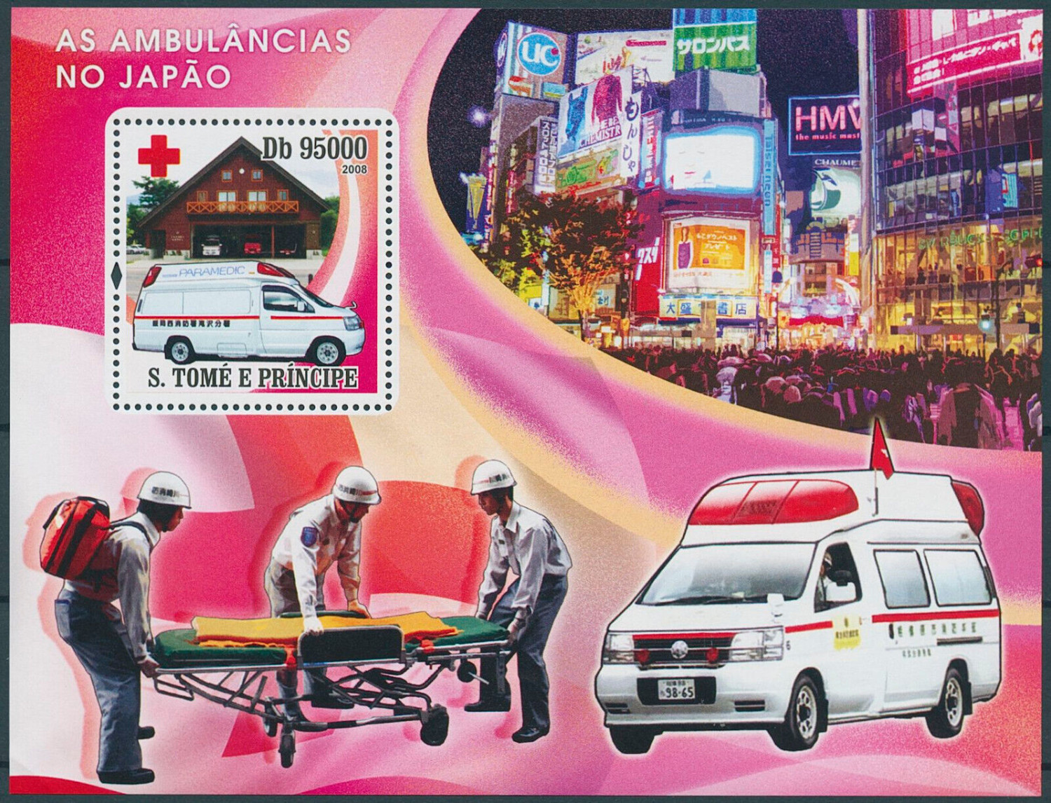 Sao Tome 2008 Medical Japanese Ambulances M/S MNH