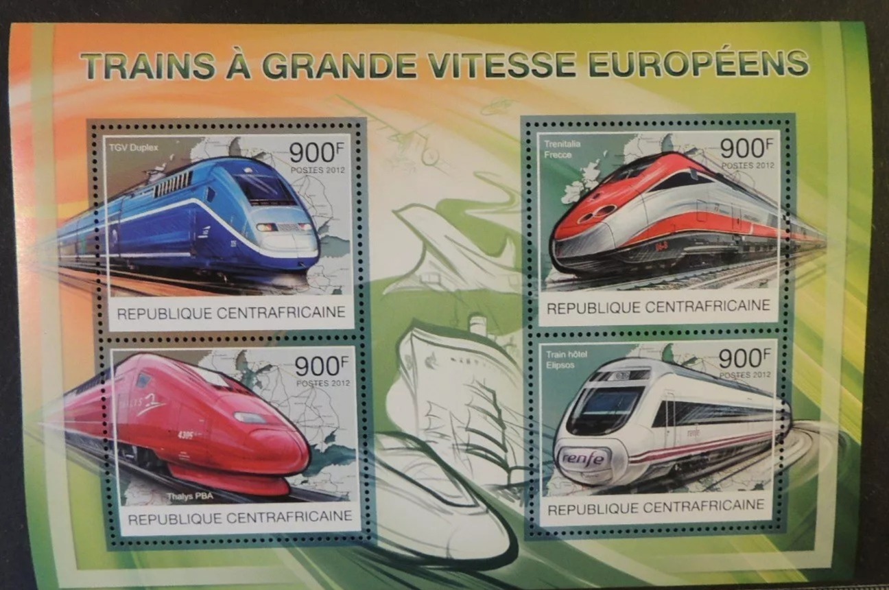 Central Africa 2012 High Speed Trains Railways M/S HMN