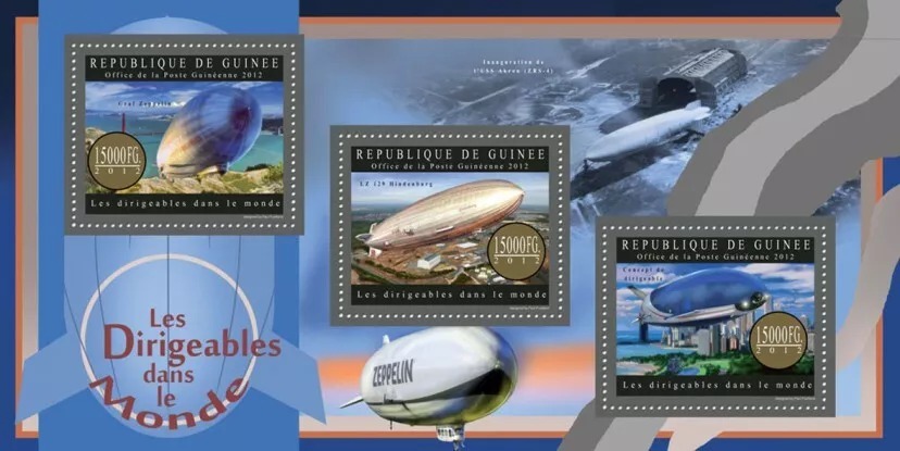 Guinee 2012 Zeppelins M/S MNH