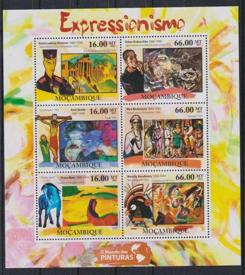 Mozambique 2011 Expressionism Art Paintings M/S MNH