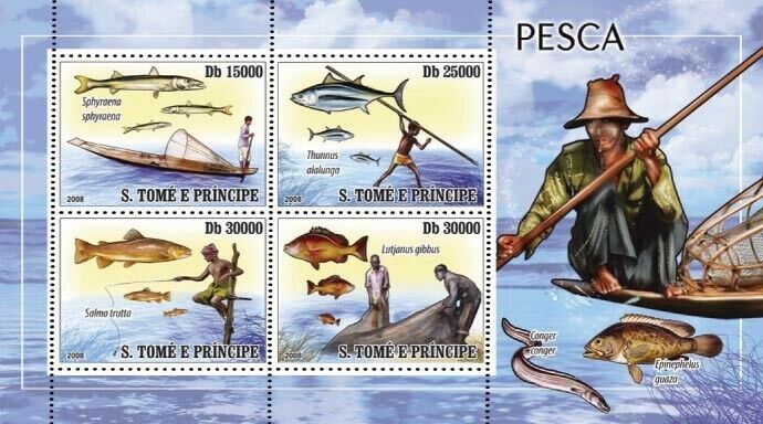 Sao Tome 2008 Fishing M/S MNH