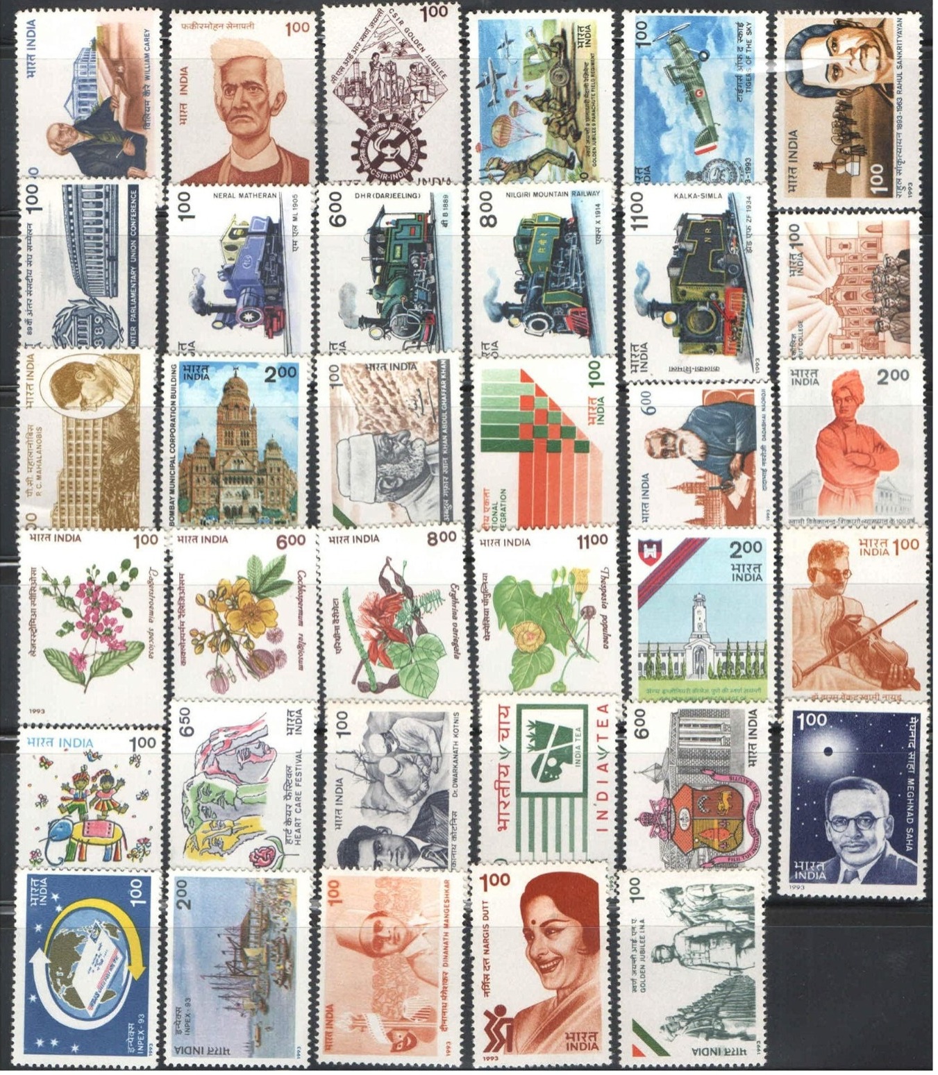 India 1993 Year Pack Complete Set MNH