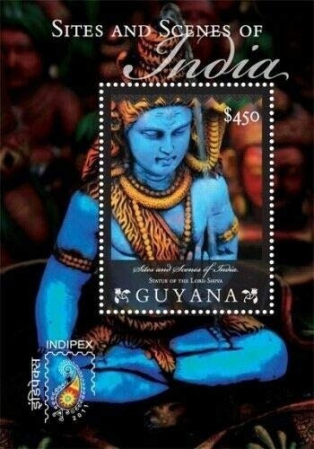Guyana 2011 Sites and Scenes of India Lord Shiva Hindu Hinduism God Stamps M/S MNH