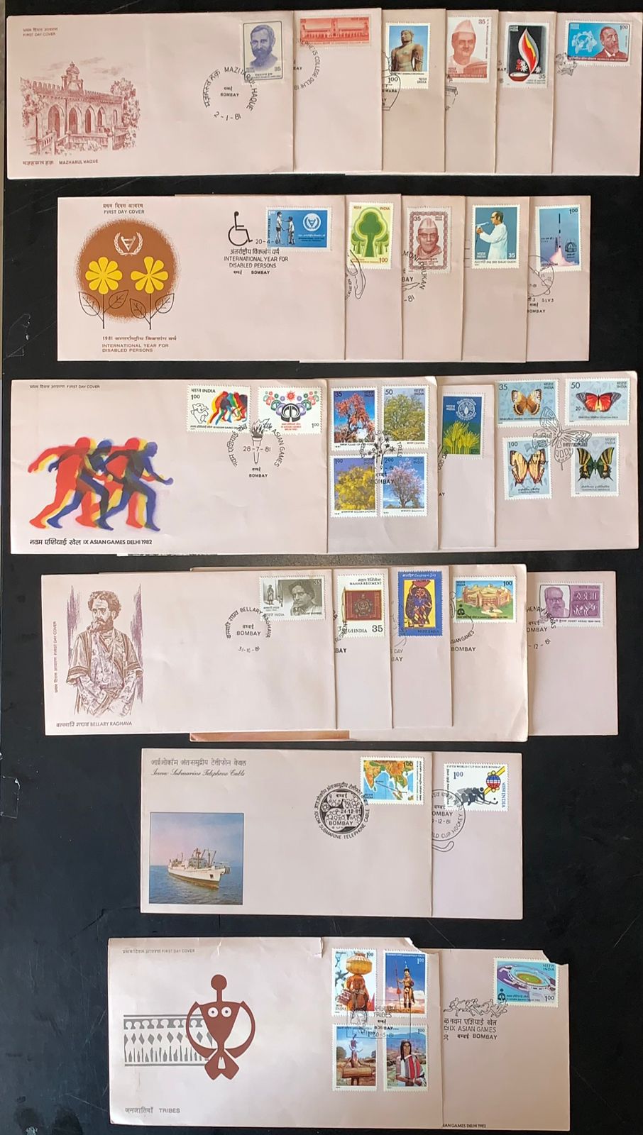 India 1981 Year set of FDCs with only 3 missing