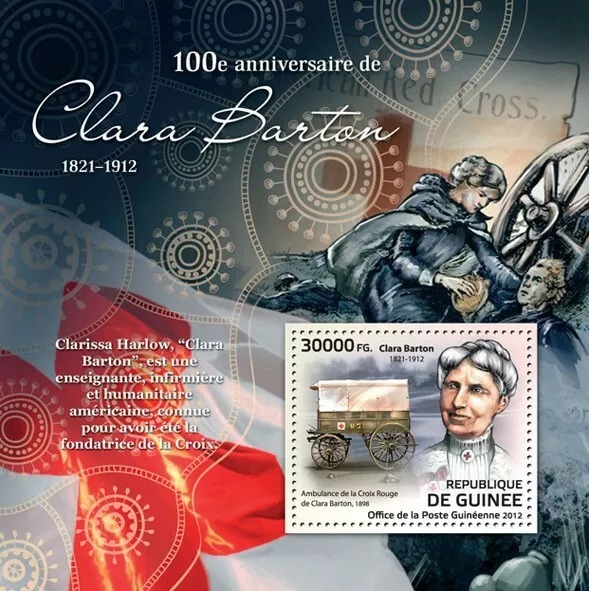 Guinee 2012 Red Cross Clara Barton M/S MNH