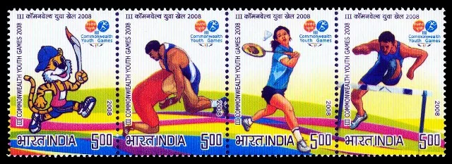 India 2008 Commonwealth Youth Games Setenant MNH