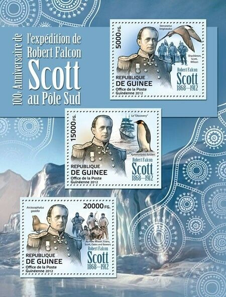 Guinee 2012 Robert Falcon Scott Stamp  M/S MNH