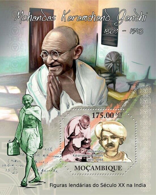 Mozambique 2011 Mahatma Gandhi M/S MNH