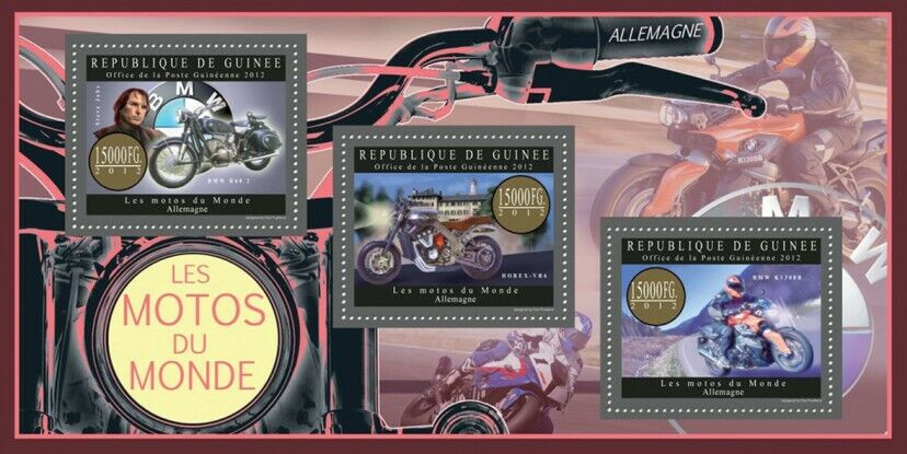 Guinee 2012 Motorcycles of Germany M/S MNH
