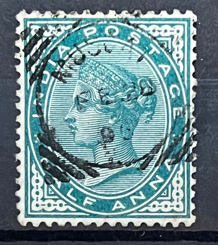 India 1896 QV 12a Used Abroad in Muscat Rare