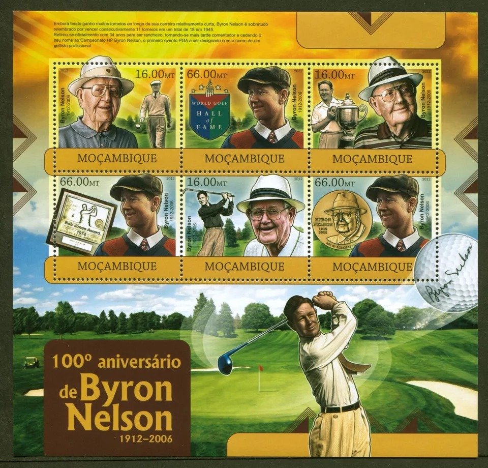 Mozambique 2012 Byron Nelson Golf M/S MNH