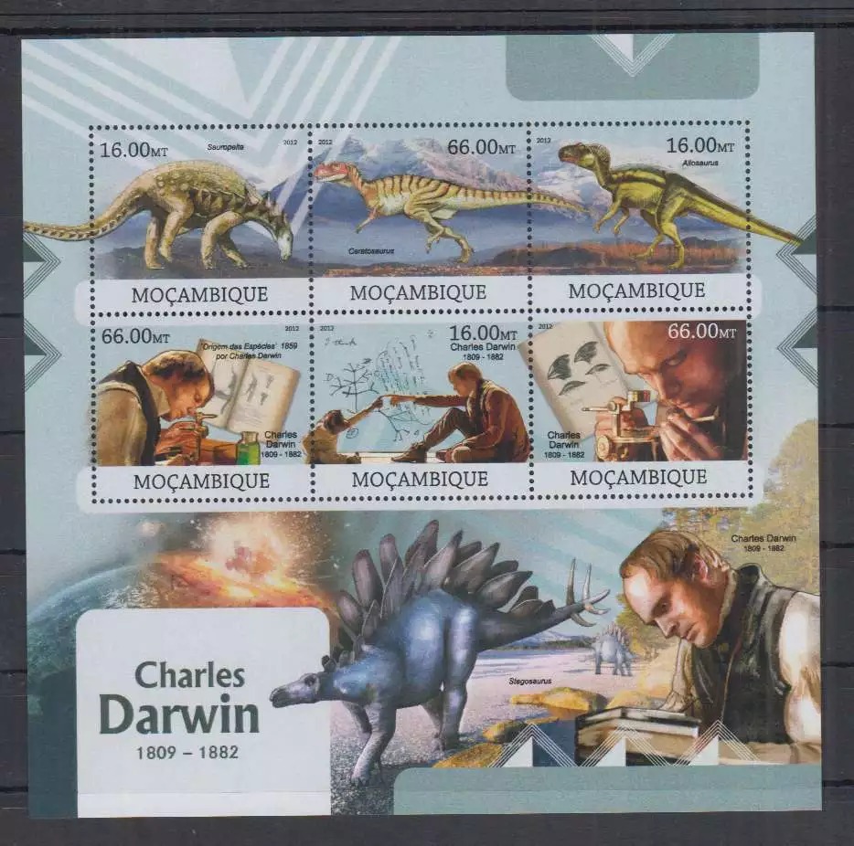 Mozambique 2012 Charles Darwin Famous People M/S MNH