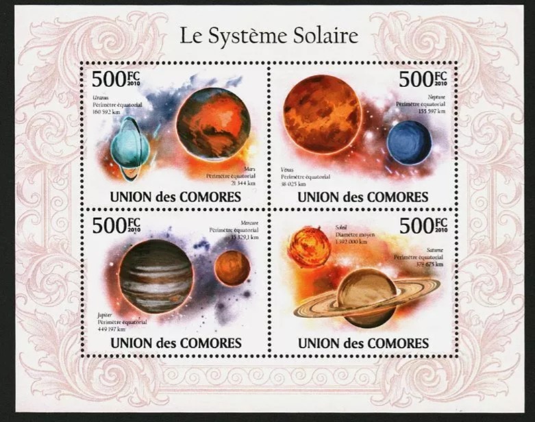 Comores 2010 The Solar System Space M/S HMN
