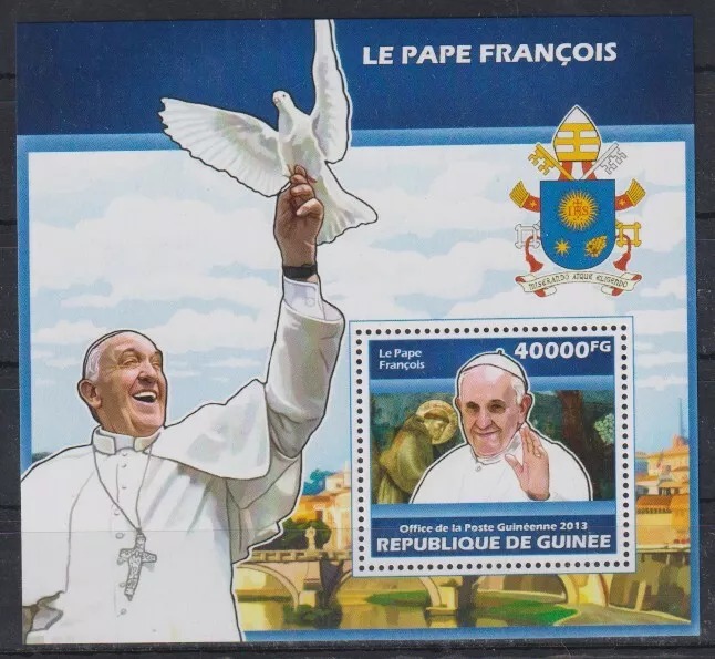 Guinee 2013 Famous People Pope M/S MNH