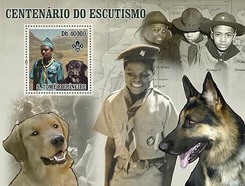 Sao Tome 2007 Scouting Dogs M/S MNH