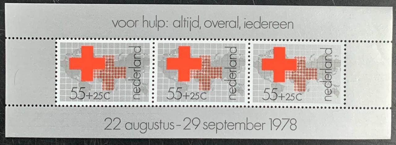 Nederland 1977 Charity Pro Red Cross M/S MNH
