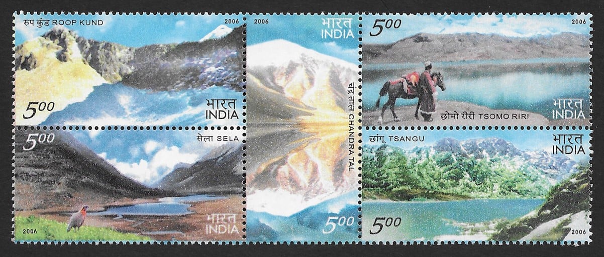 India 2006 Himalayan Lakes Setenant MNH