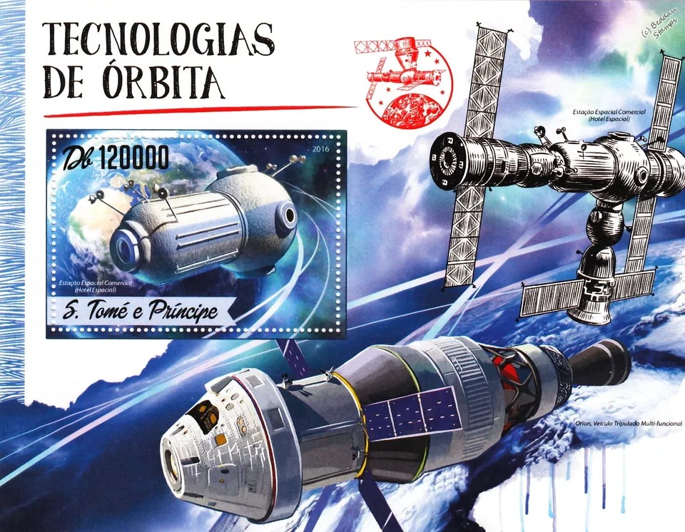 Sao Tome 2016 Techbology Satellites Space Station Orion M/S HMN