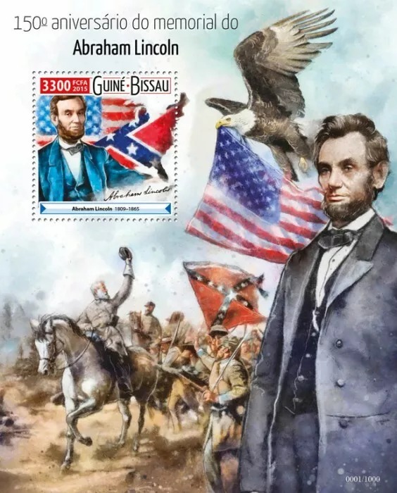 Guinea Bissau 2016 Abraham Lincoln M/S MNH