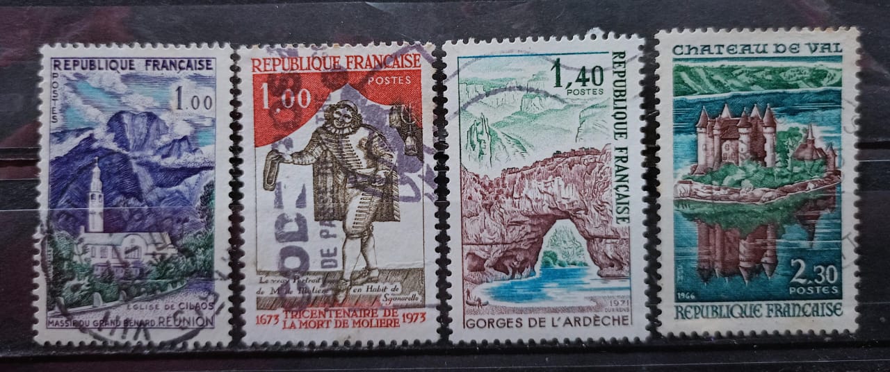 France 90's Stamps 4V Used Set