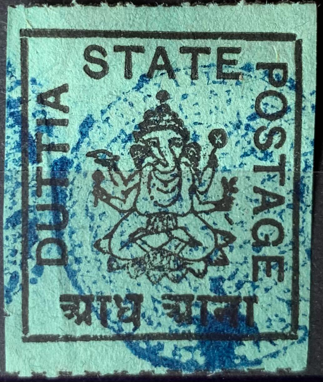 India 1897-1911 Duttia State Stamp