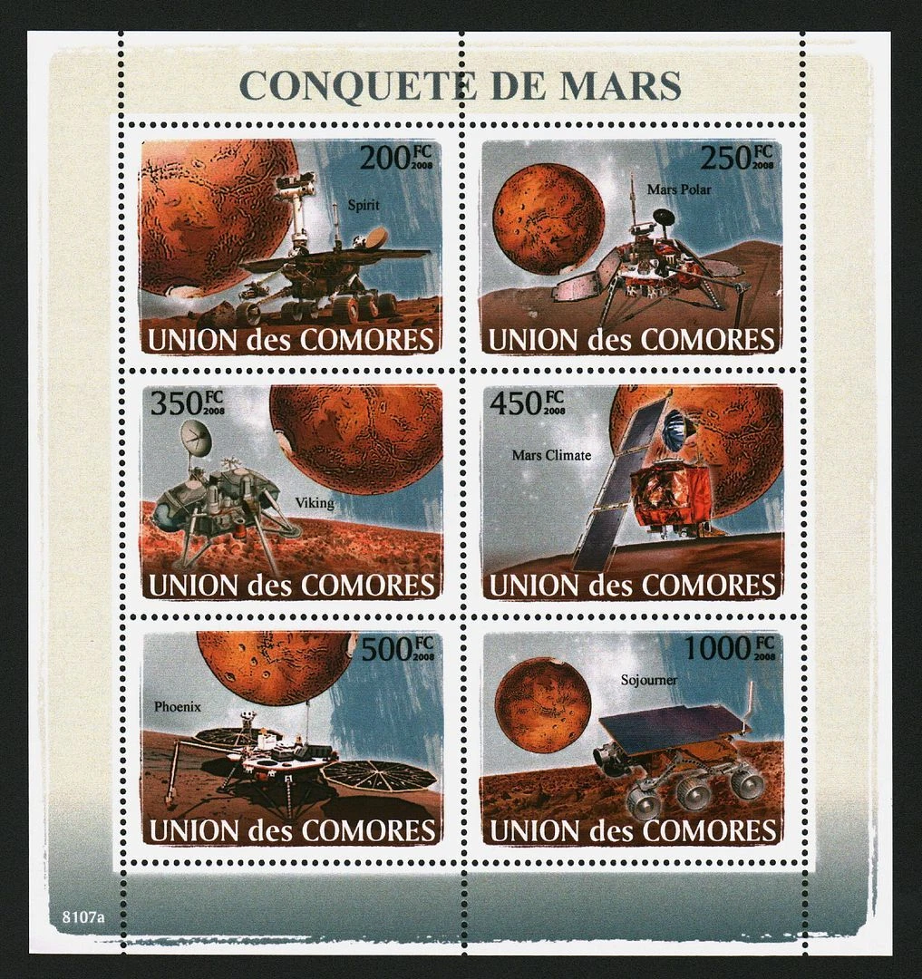 Comores 2008 Concquet Of Mars Space M/S MNH