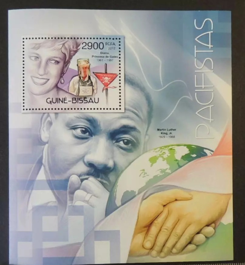 Guinea Bissau 2012 Diana women Royalty Luther king M/S MNH